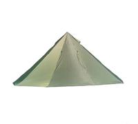 HEIBTENY Yurt Pyramid Camping Tent With 210T Tear-Resistant Fabric Aluminium Poles Fireproof Chimney Vent And Stove-Compatible Design For Outdoor Adventures Birdwatching(Green)