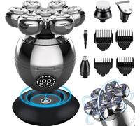 HeiDD Electric Razor for Men, Electric Shaver 7D Floating Cutter Head Base Charging Portable Men Beard Trimmer Clipper Skull Shaver Waterproof Shaving
