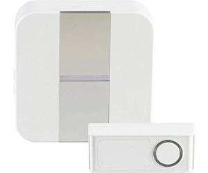 Heidemann Base II 70707 Wireless Chime Set (Transmitter + Receiver, Max. Range 75 m, 5 Adjustable Melodies, Optical Call Signal, Front Doorbell Set, Wireless Bell)