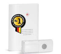 HEIDEMANN Wireless Bell Set HX One - Expandable Bell - Battery Operated - Wireless Bell - Includes Transmitter & Receiver - HX Doorbell - White