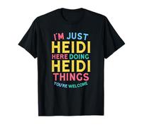 Heidi Here Doing Heidi Things Funny Heidi Name T-Shirt