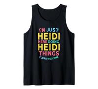 Heidi Here Doing Heidi Things Funny Heidi Name Tank Top