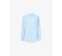Heidi Klein Womens Heidi Klein Ponza Relaxed-Fit Linen Beach Shirt Blu-Blu XL