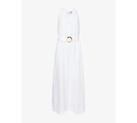 Heidi Klein Womens Heidi Klein White Bay Belted Linen Midi Dress Wht-Wht M
