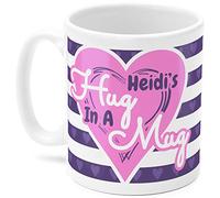 Heidi Mug, Cup, Heidi's Hug in A Mug, (Pink and Purple)