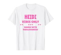 Heidi Personalized Name Funny Cute Custom Heidi Name Value Graphic T-Shirt, Men, White, S