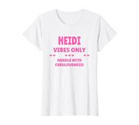 Heidi Personalized Name Funny Cute Custom Heidi Name Value Graphic T-Shirt, Women, White, L