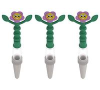 Heidi Watering Indicator for All Pot Plants, Set of 3, Pink, no Batteries Required, Visible from far Away