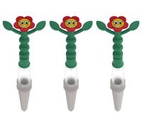 Heidi Watering Indicator for All Pot Plants, Set of 3, Red, no Batteries Required, Visible from far Away