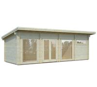 Heidi XL (8.4x3.2m | 22.8m2 | 70mm) Large 2-room All-Season Pent Roof Garden House