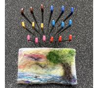 Heidifeathers '2D Mix' Felting Needles - Mixed Felting Needles Including Twisted, Triangular and Star Twisted - for Pictures, Flat Felting and Repairs