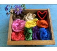 Heidifeathers Dyed Tussah Silk Fibres in 10 Colours