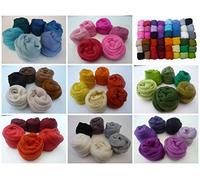 Heidifeathers Merino Felting Wool Tops 8 Shade Packs