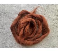 heidifeathers® Mohair and Wool Blend - Needle Felting Fur, Reborn Rooting, Doll Hair (Auburn)
