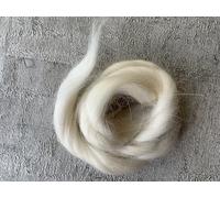 heidifeathers® Mohair and Wool Blend - Needle Felting Fur, Reborn Rooting, Doll Hair (White)