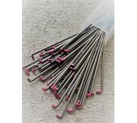 Heidifeathers® Needle Felting Needles - Colour Coded - High Quality Needles - Triangular, Star, Twisted, Reverse, StarTwisted, Forked, Crown (Bright Pink 38G - StarTwisted Medium, 10 Needles)