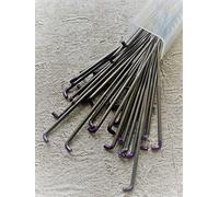 Heidifeathers® Needle Felting Needles - Colour Coded - High Quality Needles - Triangular, Star, Twisted, Reverse, StarTwisted, Forked, Crown (Purple 38G - Twisted Medium, 10 Needles)