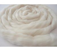Heidifeathers Organic Natural White Merino Wool Roving/Tops - Felting Wool (100g)