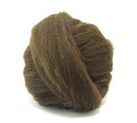Heidifeathers Single Felting Wool Colours - You Choose (Dark Brown, Natural Wool)