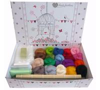 heidifeathers® Wet Felting Kits Boxed Premium Wet Felting Kit with 20 Merino Wools