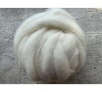 Heidifeathers White Corriedale Wool Slither (300g)