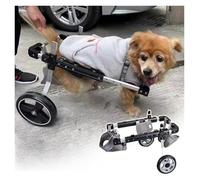 HEIDOUOZ Dog Wheelchair, Adjustable Dog Wheelchair, 2 Wheels Rehabilitation Cart for Small/Large/Medium Dogs, Aluminum Rear Mobility Support Trolley(X-Small)