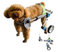 HEIDOUOZ Dog Wheelchair, Adjustable Dog Wheelchair, Adjustable Rehabilitation Aids for Arthritis Injured Pets, Animal Recover Mobility Hip Support(White,X-Small)
