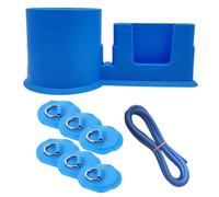Heidouse 1 Set Paddle Board Cup Holder with Phone Holder, Multifunction Sun Protection Replacement Wire Fixing Paddle Board Accessories for Paddleboard Lovers, Blue, Water Sports