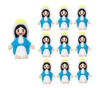 Heidouse 10Pcs Virgin Mary Statue, Little Mary Figures, Religious Catholic Gifts for Sunday, Easter Eggs Stuffers, Baptism Gift Figurines