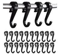 Heidouse 24Pcs S Hooks, Plastic Hooks, Bags Hanger for Kitchen, Bathroom, Bedroom, Multi-Purpose