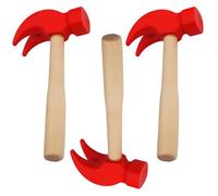 Heidouse 3Pcs Toy Hammer 3x6.5in Safe & Fun Natrual Wooden Simulation Kids Hammer Pretend Play Educational Toys for Baby Children, Hammering Nailing Toys