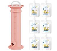 Heidouse Baby Food Pouch Maker, 7PCS/Set Safe Baby Pouch Maker with 6PCS 150ml Refillable Reusable Food Pouches for Kids, easy to clean, Storage