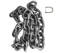 Heidouse Big Chain Leash for Small Dog 79 Inch Funny Fake Chain Leash for Small Dog with Connecting D-Buckle Silver Plastic for Walking the, Large, Basic Leads