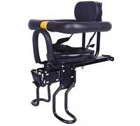 Heidouse Bike Seat for Kids Front Mounted Toddler Bike Seat Easy to Install with Back Rest, Foot Pedal, Quick Realease Button ＆ Adjustable Safety Belt, Attachment for Kids