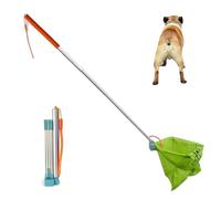 Heidouse Dog Pooper Scooper, Telescopic Pooper Scooper Catcher with Long Handle, Self-Adhesive and Foldable Dog Poop Collector, Scoopers Bags