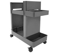 Heidouse Home Gym Storage 2 Tiers Strong Load-Bearing Capacity Gym Storage Organizer with Wheels Workout Equipment Organizer for Home