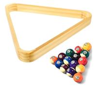 Heidouse Pool Triangle, 9-Ball Natrual Wooden Pool Rack Triangle, Billiards Accessories for Standard 2-1/4 Inch Balls, Burlywood, Billiards