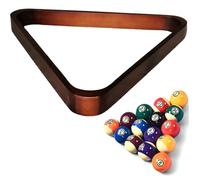 Heidouse Pool Triangle, 9-Ball Natrual Wooden Pool Rack Triangle, Billiards Accessories for Standard 2-1/4 Inch Balls, Claret, Billiards