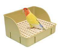 Heidouse Rabbit Litter Box Cage Mount 11x6x9in Plastic Bunny Litter Box Rectangular Splash-Proof Multi-purpose for Parrot, Hamster, Guinea Pig, Small Pet