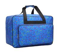 Heidouse Sewing Machine Bag Large Capacity Blue Sewing Machine Case with Handle Zippered Nylon Multi-Purpose Carrying Case for Boarding School, Travel
