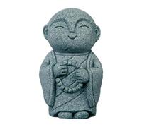 Heidouse Small Buddha Statue, Prayer Beads Buddha Statue, Sandstone Feng Shui Decor for Home Office Car Potted Plant Fish Tank Aquarium Decoration
