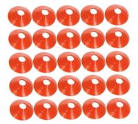 Heidouse Soccer Cones 25Pcs 7x2 Small Portable Lightweight Thicken Basketball Soccer Training Cones with Hole Kids Basic Obstacle Course for Football, Skating, Basketball, Orange, Track Field