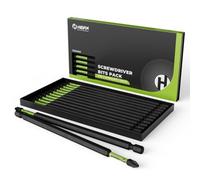 Heifix 12 X 150mm Pz2 Impact Long Screwdriver Magnetised Bit Set In Eco Storage Box - Pozi Drill Screw