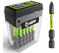 Heifix 12 X 50mm Ph2 Heifix Impact Screwdriver Magnetised Drill Screw Bit Set Pz2 Pozi Tictac Box