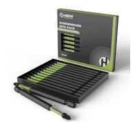 Heifix 12 x 90mm PZ2 Impact Long Screwdriver Magnetised Bit Set in Eco Storage Box - Pozi Drill Screw