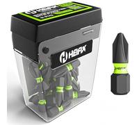 Heifix 25 x 25mm PH2 Impact Screwdriver Bit Set, Phillips TicTac Box | PH2 Phillips Impact Drill Bits With Magnetised Tips For Secure Screw Holding. Supplied In A Reusable TicTac Storage Box.