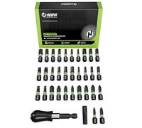 Heifix 34-Piece Impact Screwdriver Bit Set - Magnetic Quick-Release Holder & Adapter, Durable Precision Bits with Storage Case for Phillips, Torx, Hex & Slotted Screws