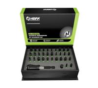 Heifix 34pcs Professional Magnetic Screwdriver Bit Set in Eco Gift Box with Quick Release Bit Holder and Adapter for Power Tools and DIY - Slotted, Phillips, Pozi, Torx, Torx-Proof, Hex