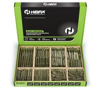 Heifix 400-Piece Wood Screw Assortment Set in Eco Storage Box - FREE Screw Bit Included - Double Countersunk, Pozi, Yellow Zinc, Heavy Duty - For DIY, Floorboard, Wood Fences