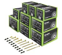 Heifix 5000-Piece Wood Screw Pozi Double Countersunk Assortment Bundle (3.5 x 12, 3.5 x 16, 3.5 x 20, 3.5 x 25, 4 x 30, 4 x 40, 4 x 50, 4 x 60, 4 x 70) - FREE Screw Bit Included